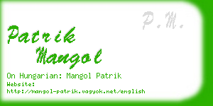 patrik mangol business card